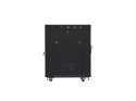 Lanberg Szafa instalacyjna RACK stojąca 19 15U 800X1000 czarna drzwi szklane LCD (FLAT PACK)