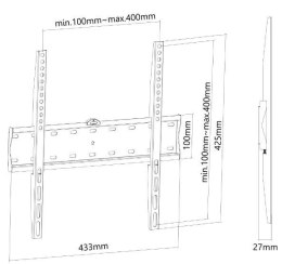 Neomounts Uchwyt ścienny FPMA-W300BLACK 32-55 cali