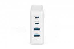 Digitus Uniwersalna 4-portowa ładowarka sieciowa 100W, 2x USB-C, 2x USB-A, PD 3.0 Biała