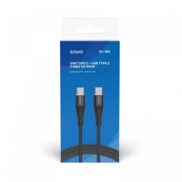 Savio Kabel USB typu C - USB typu C 5A 2m, CL-160