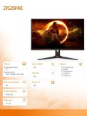 AOC Monitor 27G2SPAE 27 cali IPS 165Hz HDMIx2 DP Głośniki