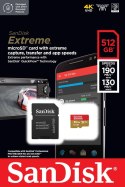 SanDisk Karta pamięci Extreme microSDXC 512GB 190/130 MB/s A2 V30 U3