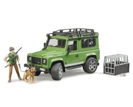 BRUDER Pojazd Land Rover Defender z figurką leśnika i psem