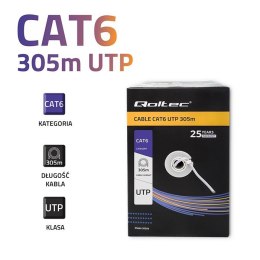 Qoltec Kabel sieciowy/skrętka UTP | CAT6 | 305m