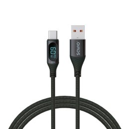 Savio Kabel USB - USB C z wyświetlaczem, 60W, 1m, CL-172