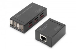 Digitus Przedłużacz/Extender HUB 4 porty USB 2.0 po skrętce kat. 5e/7, do 50m