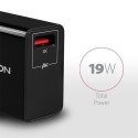 AXAGON ACU-QC19 Ładowarka sieciowa, QC 19W, 1x port USB-A, QC3.0/AFC/FCP/SMART, czarna