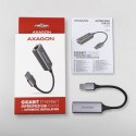 AXAGON ADE-TR Karta sieciowa Gigabit Ethernet adapter, USB-A 3.2 Gen 1, instalacja automatyczna, metalowy, tytanowa szarość