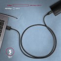 AXAGON BUCM3-AM20AB Kabel USB-C - USB-A 3.2 Gen 1, 2m, 3A, ALU, oplot, czarny