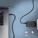 AXAGON BUCM3-CM10AB Kabel USB-C - USB-C 3.2 Gen 1, 1m, PD 60W 3A, ALU, oplot, czarny