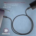 AXAGON BUCM32-CM10A Kabel USB-C - USB-C 3.2 Gen 2, 1m, PD 100W, 5A, 4K HD, ALU, oplot, czarny