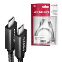 AXAGON BUCM32-CM20AB Kabel USB-C - USB-C 3.2 Gen 2, 2m, PD 100W, 5A, 4K HD, ALU, oplot, czarny