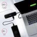 AXAGON HMC-6GL Wieloportowy hub 3x USB-A, HDMI, RJ-45, USB 3.2 Gen 1 hub, PD 100W 20cm USB-C kabel