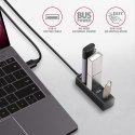 AXAGON HUE-M1AL Hub 4-portowy Mini metalowy USB 3.2 Gen 1, 1.2m USB-A kabel