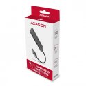 AXAGON HUE-MSA Hub 4-portowy USB 3.2 Gen 1 switch, metalowy, 20cm USB-A kabel, microUSB dodatkowe zasilanie