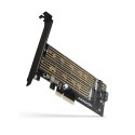 AXAGON PCEM2-D Adapter wewnętrzny PCIe x4, 1x M.2 NVMe M-key + 1x SATA B-key slot, SP & LP