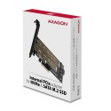 AXAGON PCEM2-D Adapter wewnętrzny PCIe x4, 1x M.2 NVMe M-key + 1x SATA B-key slot, SP & LP