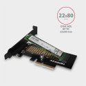 AXAGON PCEM2-N Adapter wewnetrzny PCIe x4, 1x M.2 NVMe M-key slot, SP & LP