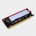 AXAGON PCEM2-S Adapter wewnętrzny PCIe x16, 1x M.2 NVMe M-key slot aluminiowa osłona