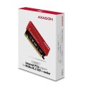 AXAGON PCEM2-S Adapter wewnętrzny PCIe x16, 1x M.2 NVMe M-key slot aluminiowa osłona