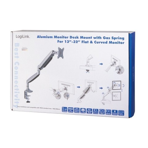 LogiLink Uchwyt na monitor 13-27 cali max 9kg.