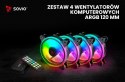 Savio Wentylator FAN-01 4-pack 120mm ARGB wraz kontrolerem oraz pilotem