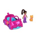 Mattel Figurki Polly Pocket Pollyville Autko Kotek