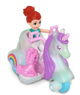 Mattel Figurki Polly Pocket Pollyville Motocykl Jednorożec