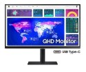 Samsung Monitor 27 cali ViewFinity S60UA IPS 2560x1440 WQHD 16:9 1xHDMI 2xDP(In+Out) 1xUSB-C 90W 3xUSB 3.0 LAN 5ms PinP/PbyP 75Hz HAS+PI