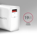 AXAGON ACU-QC19W Ładowarka sieciowa QC 19W, 1x port USB-A, QC3.AFC/FCP/SMART, Biała