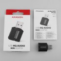 AXAGON ADA-17 Zewnętrzna karta dzwiękowa, USB 2.0 MINI, 96kHz/24-bit stereo, wejście USB-A