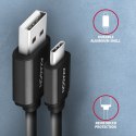 AXAGON BUCM-AM10TB Kabel Twister USB-C - USB-A, 0,6m, USB 2.0, 2.4A, ALU, PVC Czarny