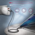 AXAGON BUCM432-CM10AB Kabel USB-C - USB-C, USB4 Gen 3x2 1m, PD 100W, 8K HD, ALU, oplot Czarny