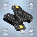 AXAGON CRE-SMP2A Czytnik kart identyfikacyjnych & SD/microSD/SIM card PocketReader USB