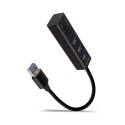 AXAGON HMA-CR3A Wieloportowy hub 3x USB-A + SD/microSD, USB3.2 Gen 1 hub, metalowy, 20cm USB-A kabel