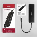 AXAGON HUE-F7C Hub 7-portowy USB-C 3.2 Gen 1 ALU FLAT micro USB, 30cm USB-C kabel