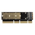 AXAGON PCEM2-1U Adapter wewnętrzny PCIe x16/x8/x4, M.2 NVMe M-key slot, 1U