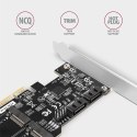 AXAGON PCES-SA4M2 Kontroler PCIe 2x wewnętrzny port SATA 6G + 2x wewnętrzny port M.2 B-key SATA, SP & LP