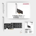 AXAGON PCES-SA4M2 Kontroler PCIe 2x wewnętrzny port SATA 6G + 2x wewnętrzny port M.2 B-key SATA, SP & LP