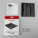 AXAGON RHD-125B Ramka metalowa do montażu 1x 2.5" HDD w pozycji 3.5" Czarna