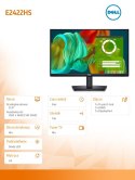 Dell Monitor E2424HS 23.8 cala VA LED Full HD (1920x1080)/16:9/VGA/HDMI/DP/Speakers/3Y AES