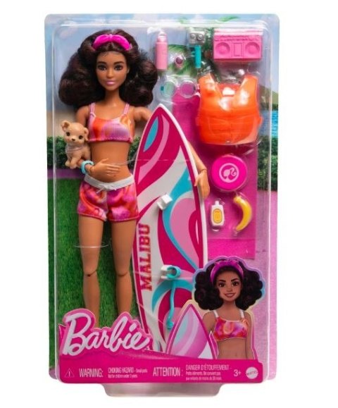 Mattel Barbie Lalka z deską surfingową