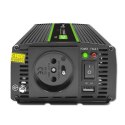 Qoltec Przetwornica napięcia Monolith | 600W | 1200W | 12V na 230V | Czysty Sinus