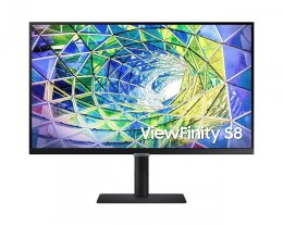 Samsung Monitor 27 cali ViewFinity S80UA IPS 3840x2160 UHD 16:9 1xHDMI 1xDP 1xUSB-C 90W 3xUSB 3.0 LAN 5ms PinP/PbyP 60Hz HAS+PIV płaski 