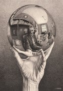 Clementoni Puzzle 1000 elementów Compact Art Collection Escher Hand with Reflecting Sphere