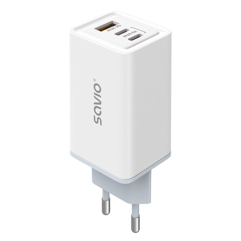 Savio Ładowarka sieciowa USB GaN 65W, Quick Charge 4.0, Power Delivery 3.0, LA-07