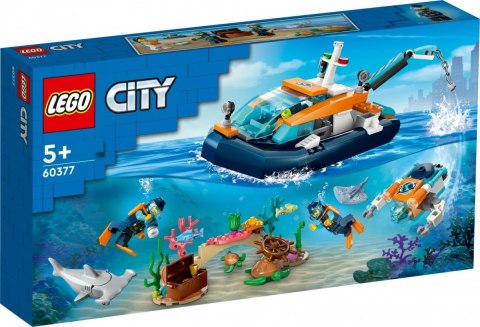 LEGO Klocki City 60377 Łódź do nurkowania badacza