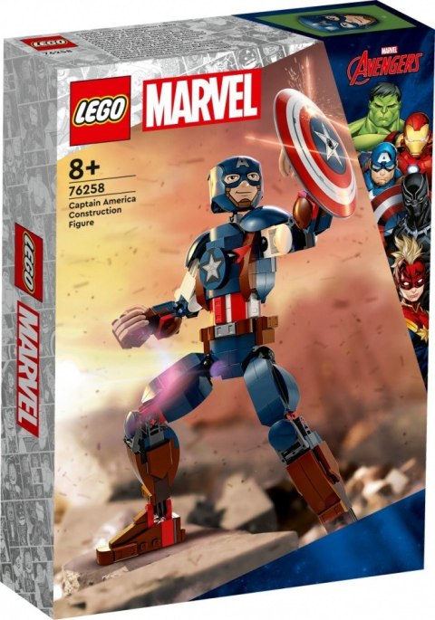 LEGO Klocki Super Heroes 76258 Marvel Figurka Kapitana Ameryki do zbudowania