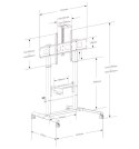 Techly Stojak Mobilny do Tablic interaktywnych 52-110cali, 120kg, płynna regulacja