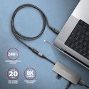 AXAGON BUCM32-CF10AB Kabel przedłużacz Gen2 USB-C - USB-C, 1m, 5A, 20Gbps, PD 240W, oplot